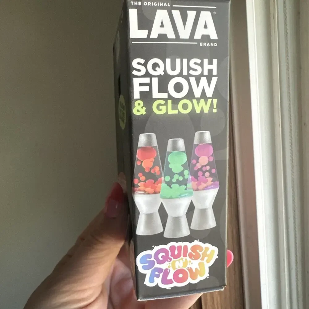 SCHYLLING Lava Squish & Flow Glow in The Dark Clear. Original Lava Lamp
